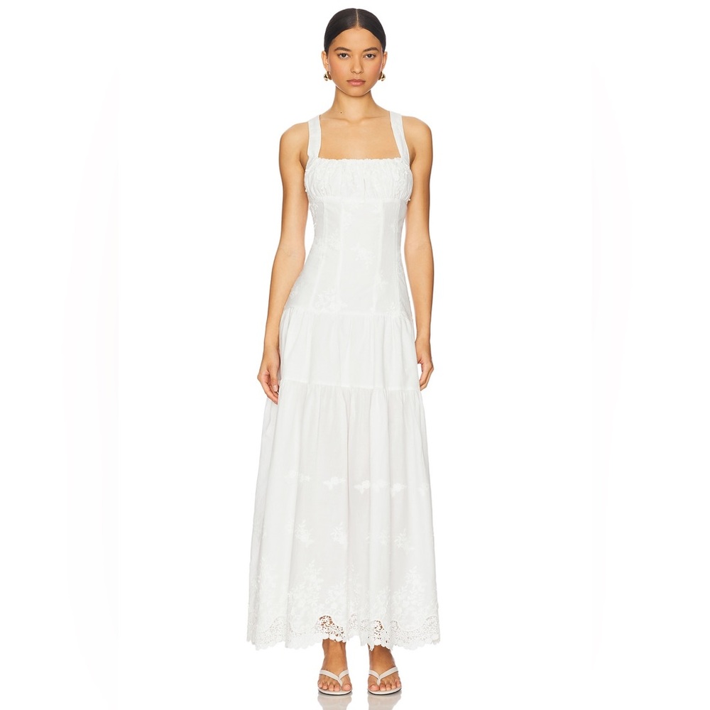 WeWoreWhat White Maxi Dress with Crochet